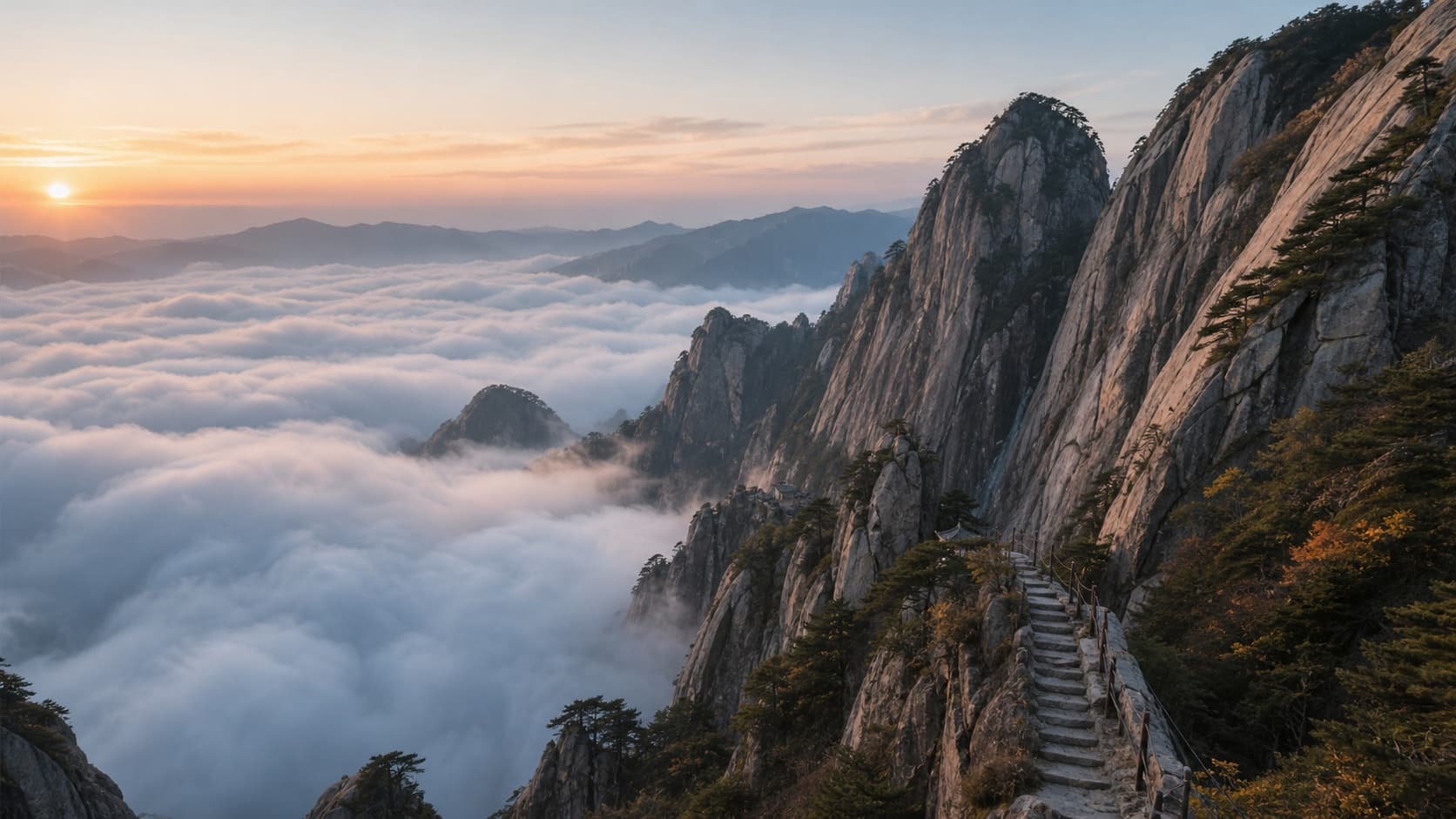 华山西峰远景参考图
